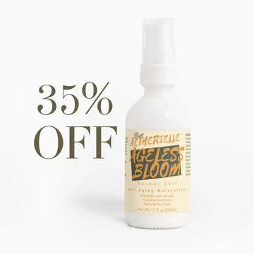 Ageless Bloom Anti Aging Moisturizer for normal skin with 35% off discount, ideal for reducing fine lines and improving skin texture.